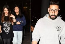 Photo of Abhishek-Aishwarya के साथ नया साल मनाकर आराध्या लौटीं अपने घर