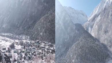 Photo of किन्नाैर, लाहाैल-स्पीति के रिहायशी इलाकों ने ओढ़ी बर्फ की चादर, ठंड बढ़ी