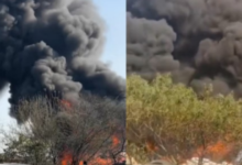 Photo of फैक्टरी के गोदाम में भड़की आग: चारों तरफ फैला काले धुएं का गुबार, राजपुरा-पटियाला हाईवे पर लंबा जाम