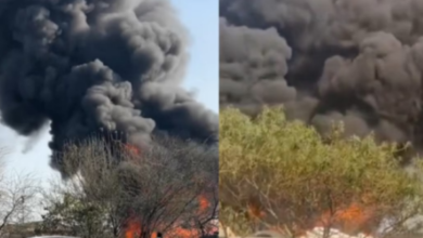 Photo of फैक्टरी के गोदाम में भड़की आग: चारों तरफ फैला काले धुएं का गुबार, राजपुरा-पटियाला हाईवे पर लंबा जाम